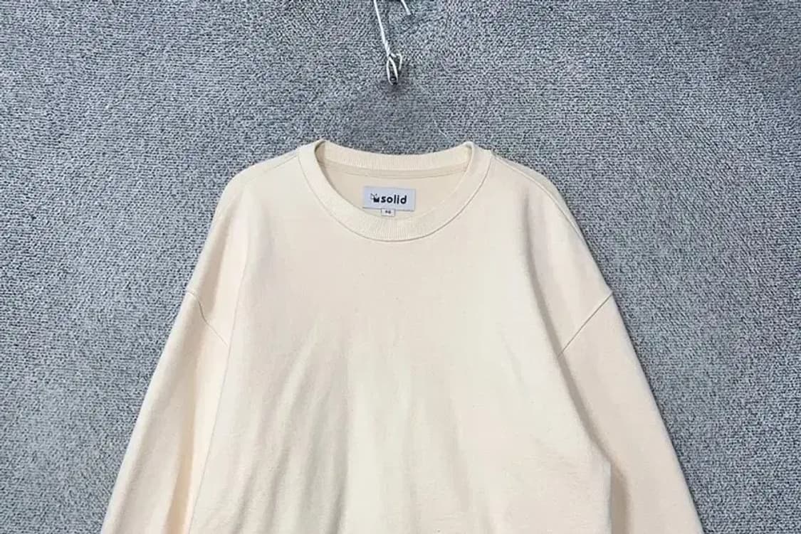 솔리드 옴므 캐주얼 백 스펠 로고 맨투맨 95 상품이미지3