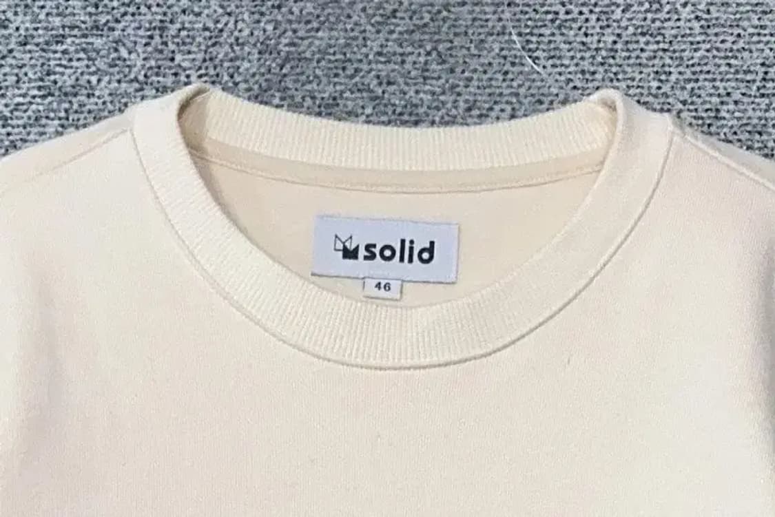 솔리드 옴므 캐주얼 백 스펠 로고 맨투맨 95 상품이미지5