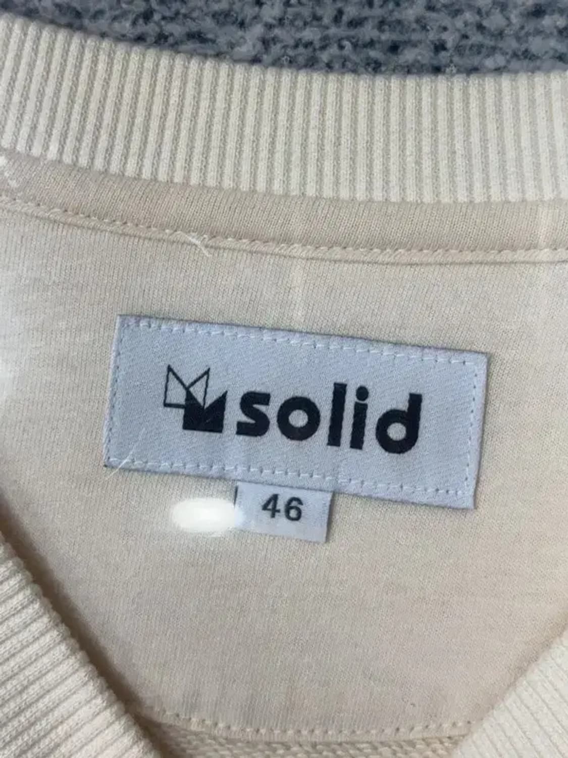 솔리드 옴므 캐주얼 백 스펠 로고 맨투맨 95 상품이미지9