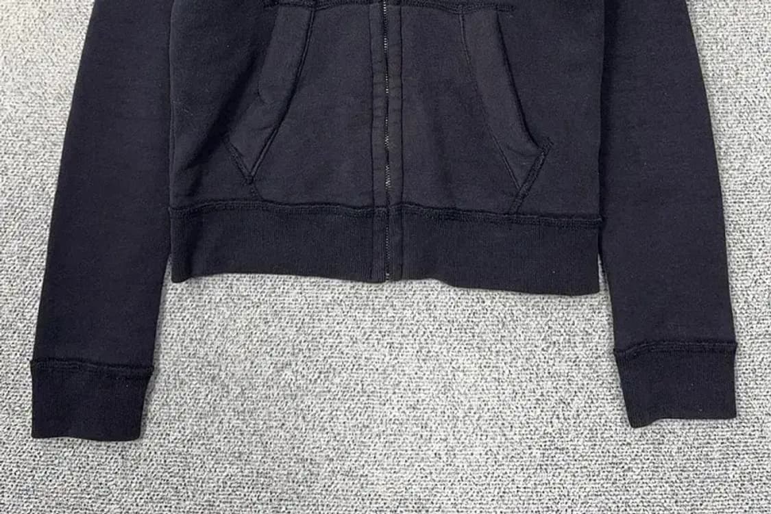 아베크롬비 스펠 로고 Y2K 네이비 후드 집업 XL 상품이미지4