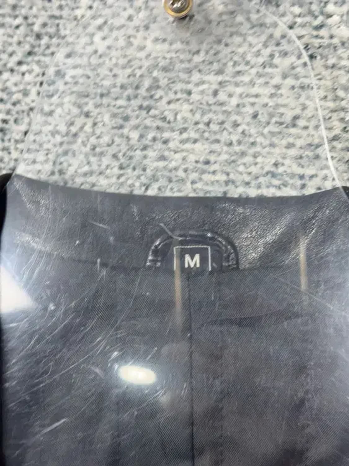 재팬 빈티지 레더 포인트 오버핏 원버튼 코트 M 상품이미지6