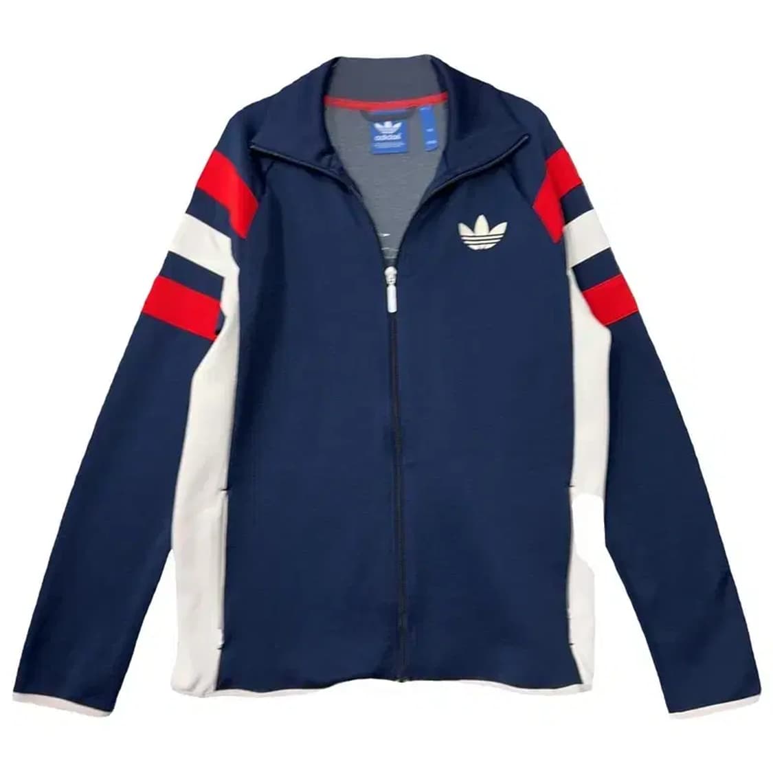 아디다스 네이비 트레포일 불꽃 트랙탑 집업 저지 100 상품이미지1