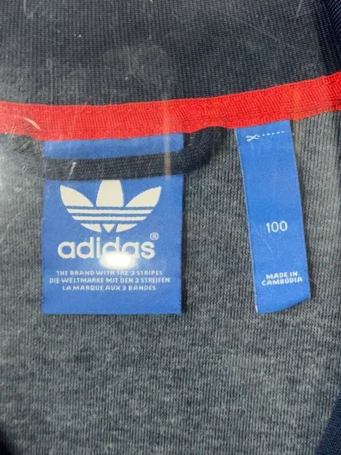 아디다스 네이비 트레포일 불꽃 트랙탑 집업 저지 100 상품이미지7