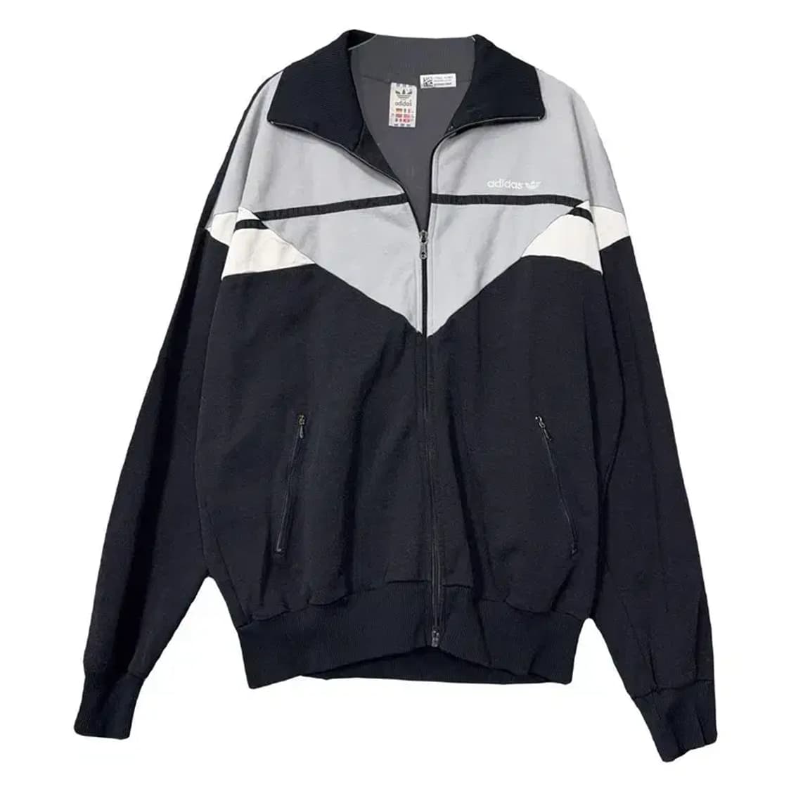 아디다스 빈티지 스펠 로고 트랙탑 집업 저지 L(M) 상품이미지1