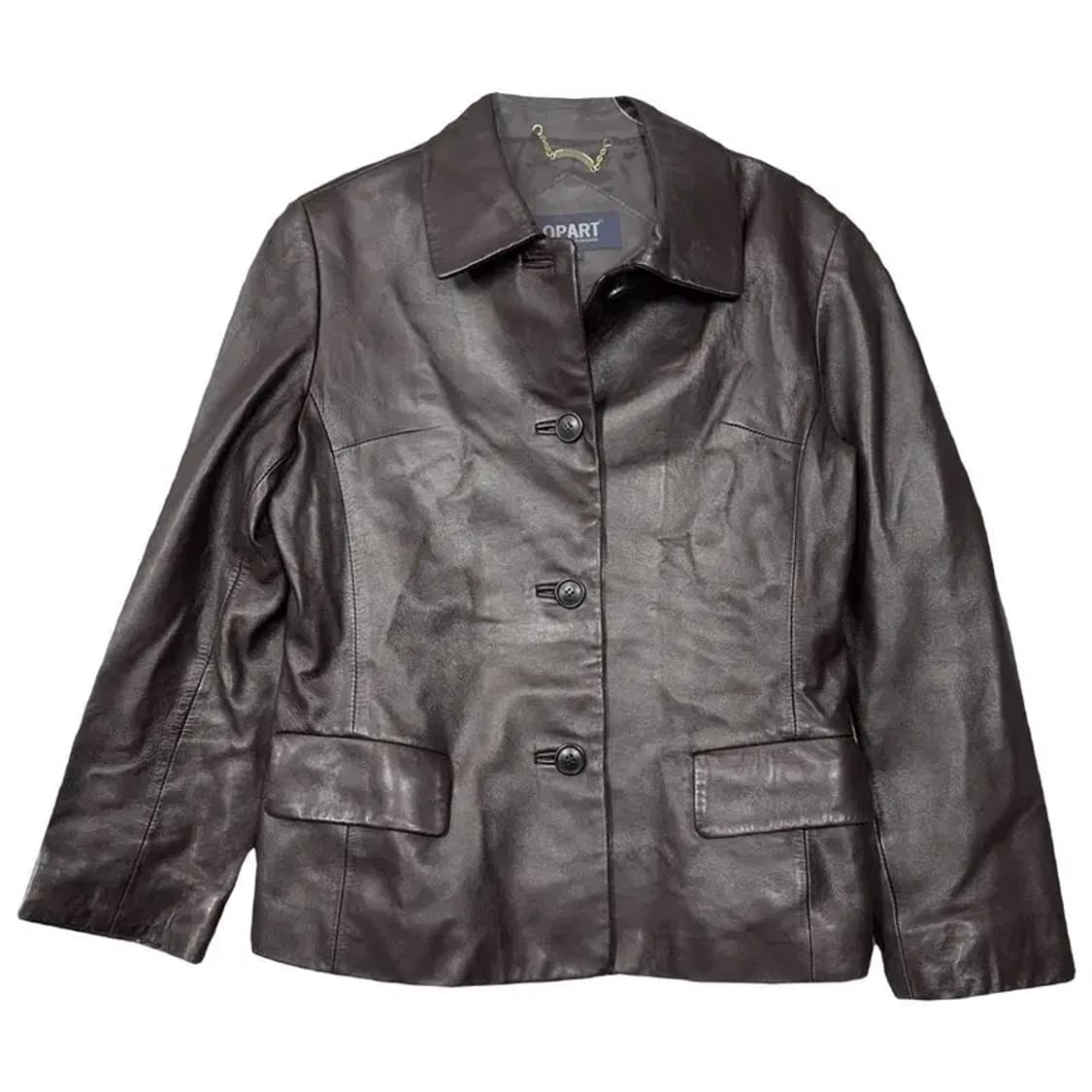 여성 빈티지 쉽스킨 브라운 양가죽 버튼 자켓 66 상품이미지1