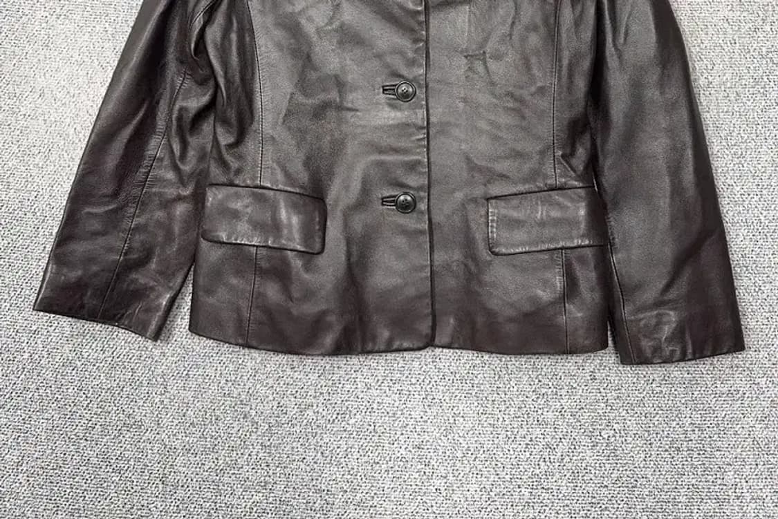 여성 빈티지 쉽스킨 브라운 양가죽 버튼 자켓 66 상품이미지4