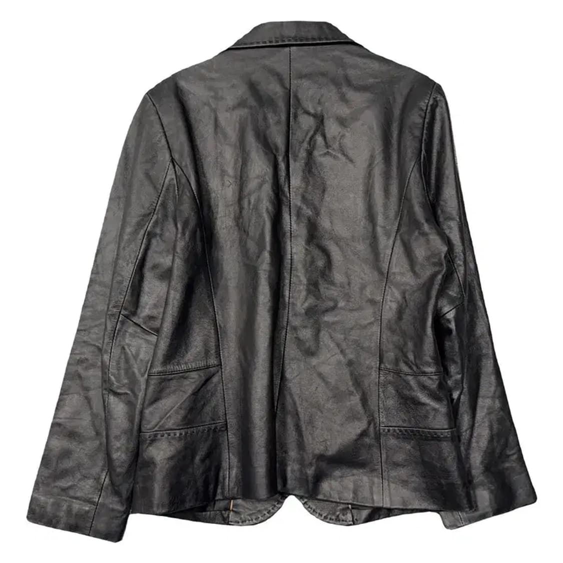 PIERRE CARDIN 블랙 양가죽 블레이저 66 상품이미지2