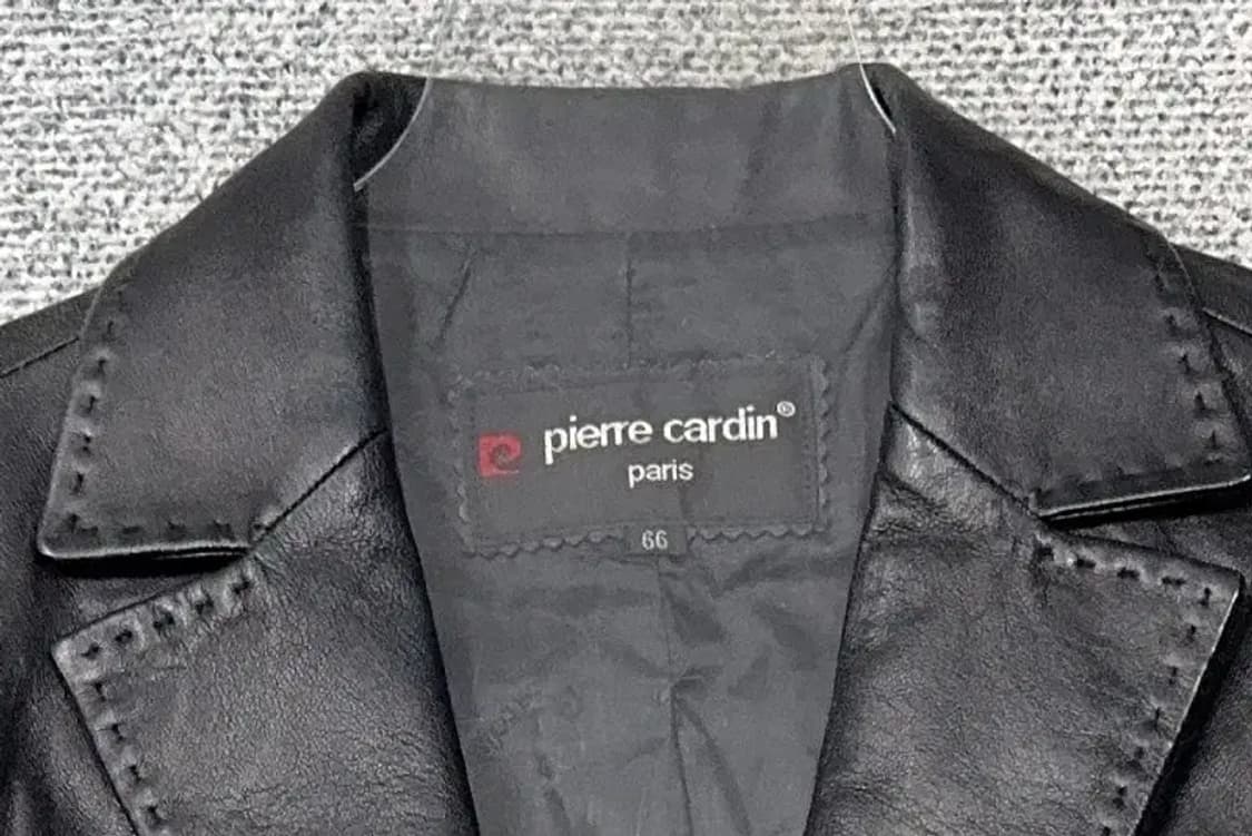 PIERRE CARDIN 블랙 양가죽 블레이저 66 상품이미지5