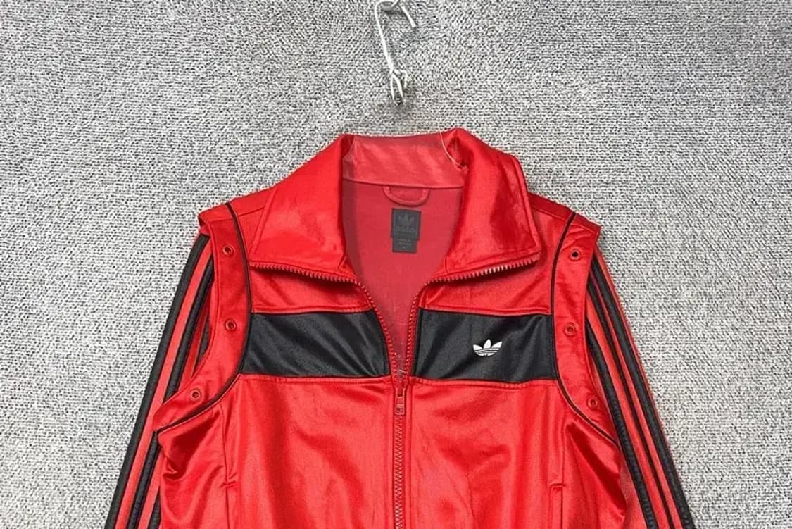 아디다스 흑탭 Y2K 레이싱 레드 트랙탑 집업 저지 85 상품이미지3