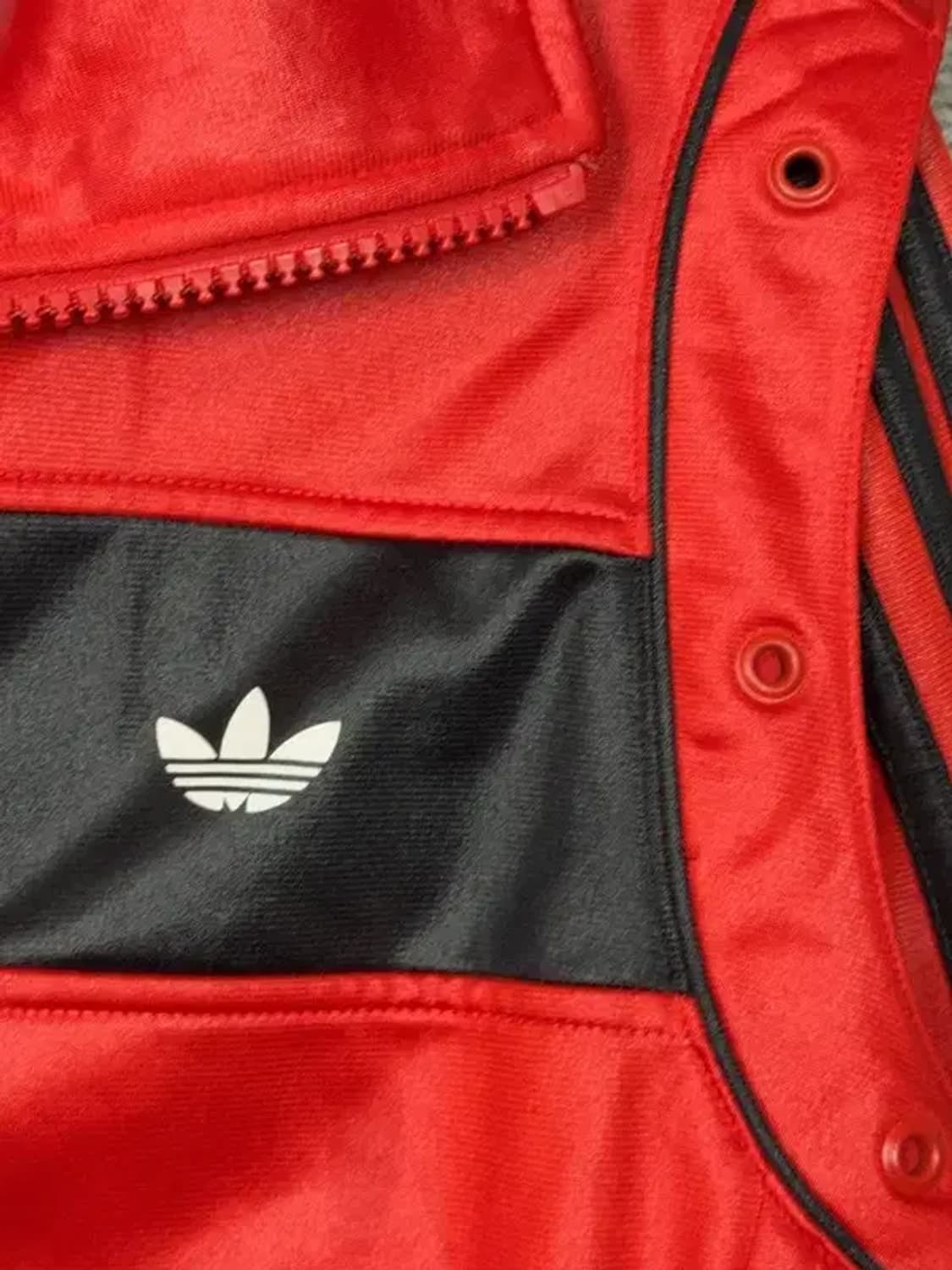 아디다스 흑탭 Y2K 레이싱 레드 트랙탑 집업 저지 85 상품이미지7