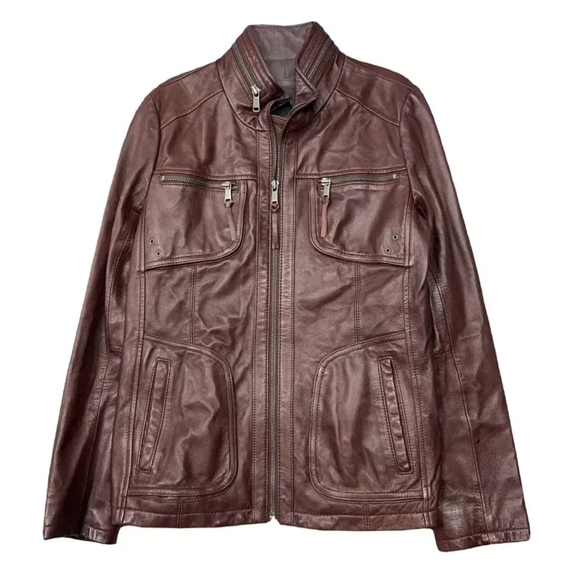 ANDREW MARC 쉽스킨 브라운 빈티지 디테일 양가죽 자켓 66 상품이미지1