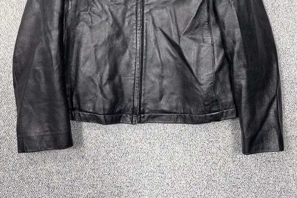 블랙 쉽스킨 양가죽 차이나넥 자켓 M 상품이미지4