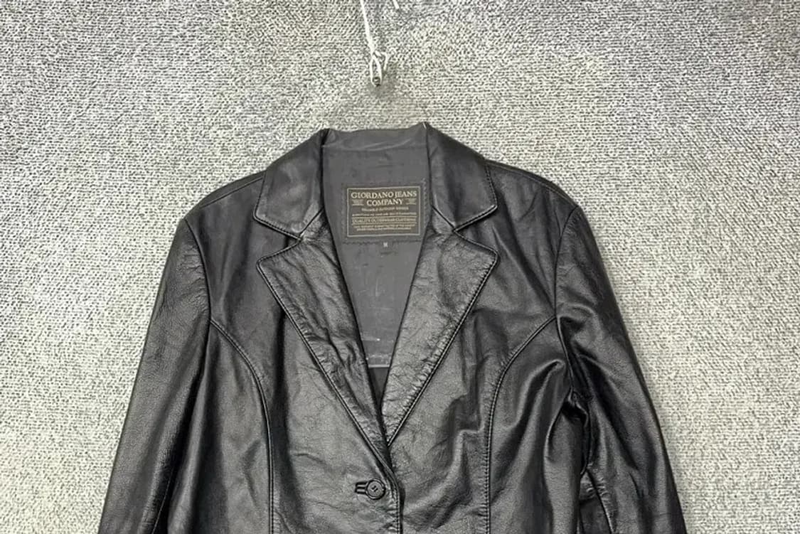 지오다노 블랙 빈티지 소가죽 자켓 M 상품이미지3