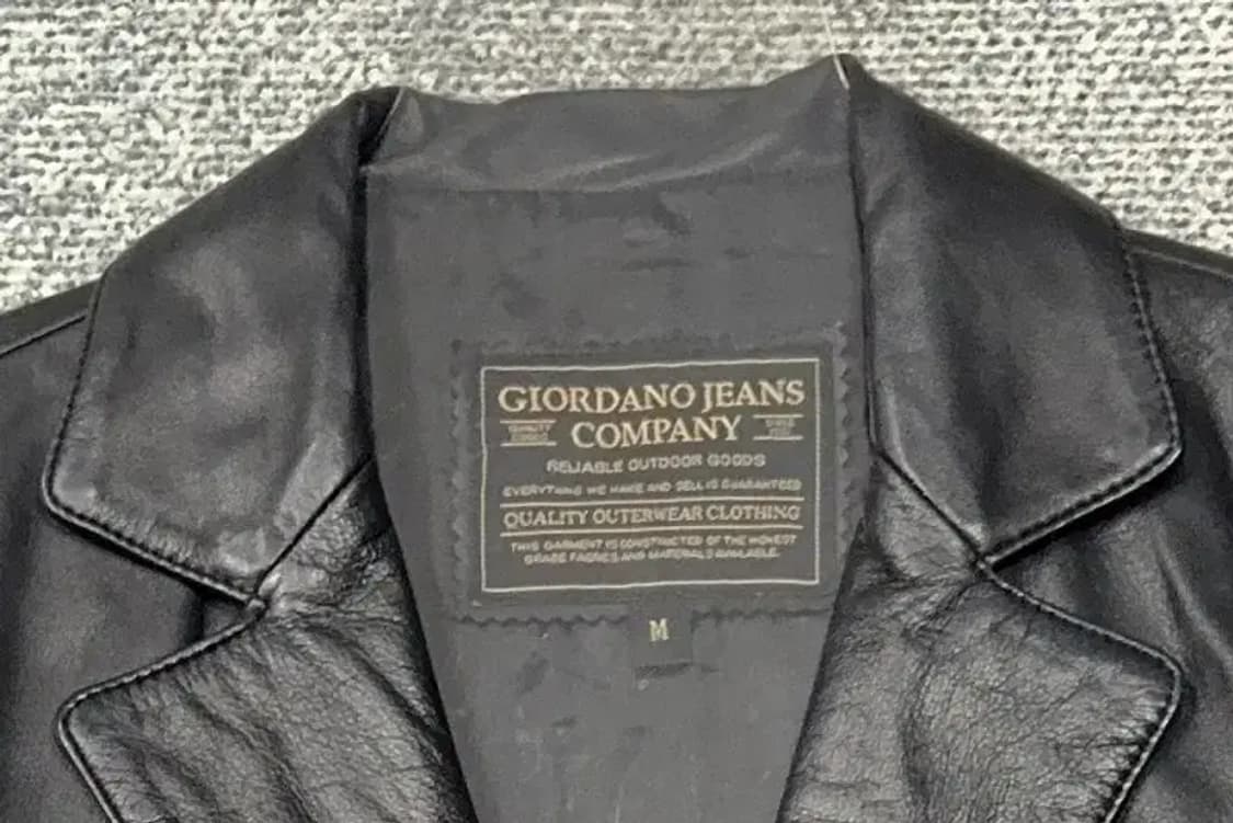 지오다노 블랙 빈티지 소가죽 자켓 M 상품이미지5