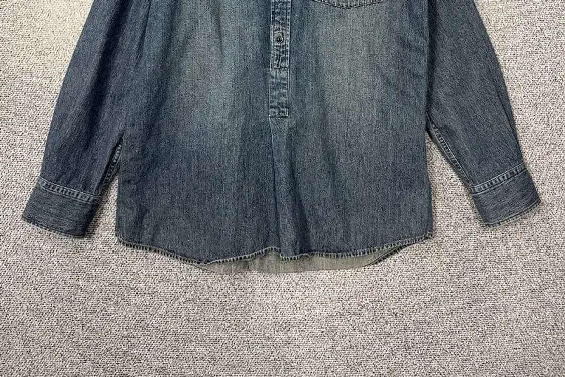 폴로 두산 빈티지 워싱 데님 셔츠 M 상품이미지4
