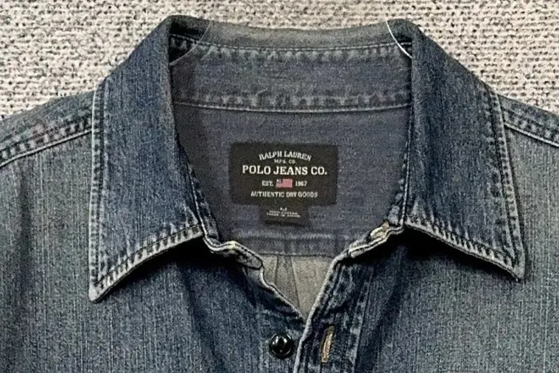 폴로 두산 빈티지 워싱 데님 셔츠 M 상품이미지5