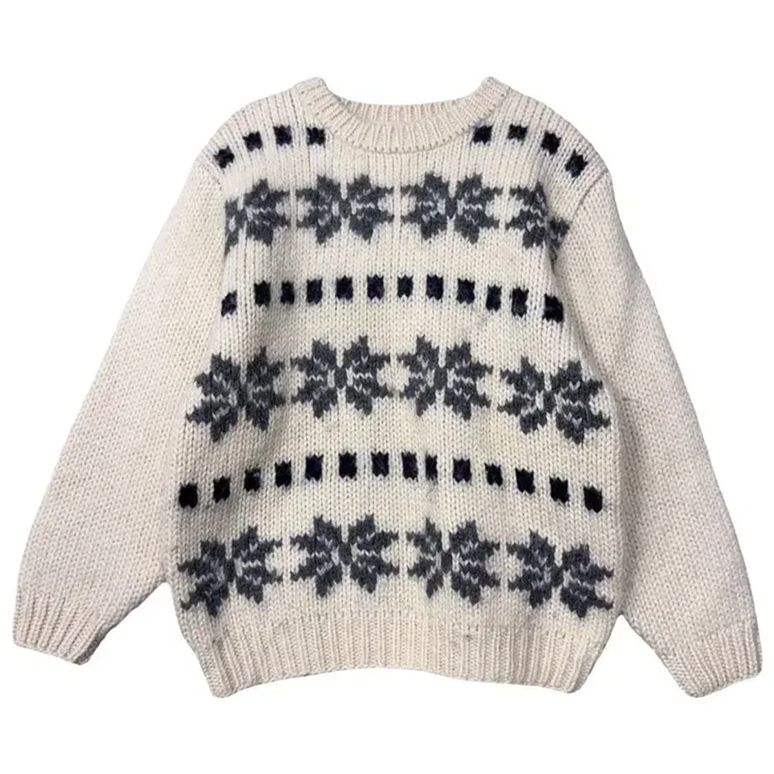 타카 큐 프린팅 크림 패턴 니트 F 상품이미지1