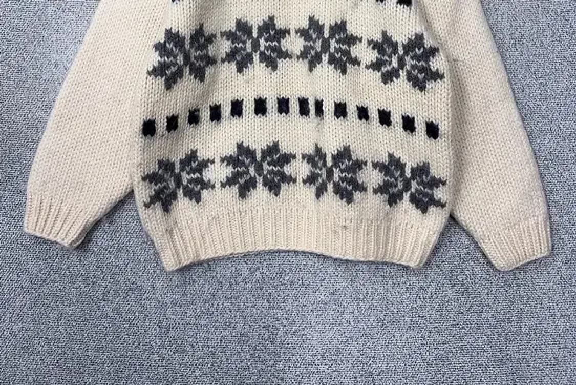 타카 큐 프린팅 크림 패턴 니트 F 상품이미지4