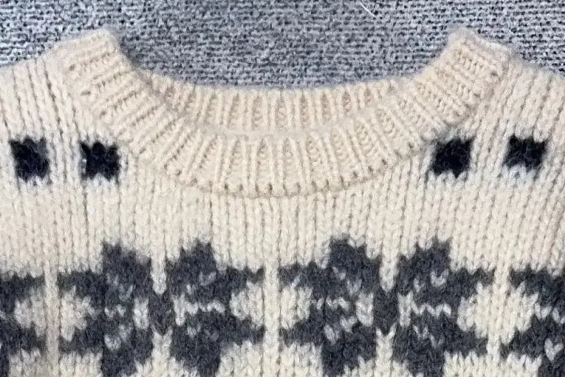 타카 큐 프린팅 크림 패턴 니트 F 상품이미지5