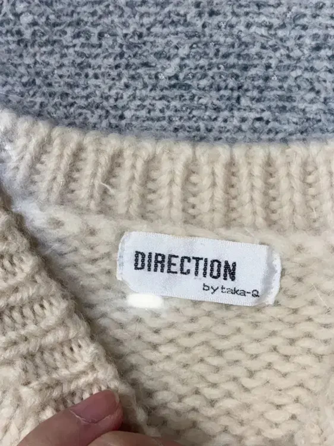타카 큐 프린팅 크림 패턴 니트 F 상품이미지6