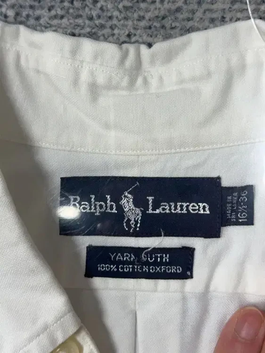 폴로 랄프로렌 야머스 핏 화이트 옥스포드 셔츠 XXL 상품이미지8