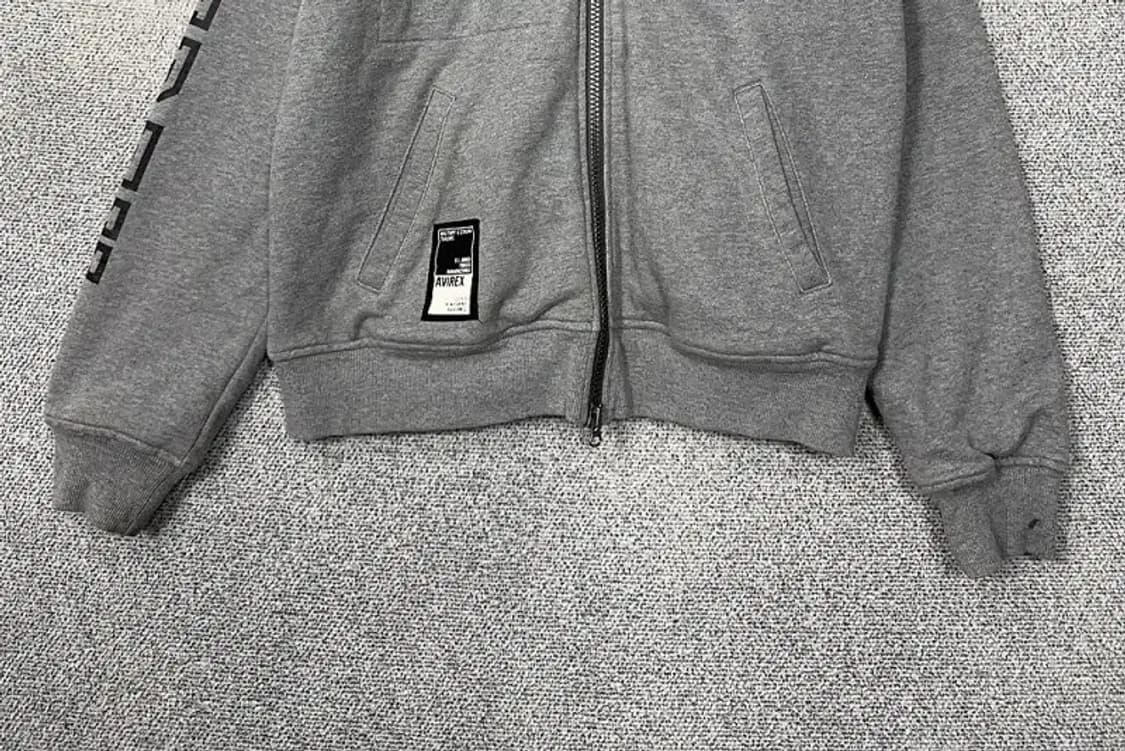 아비렉스 프린팅 로고 그레이 오버핏 트랙탑 집업 XL 상품이미지4