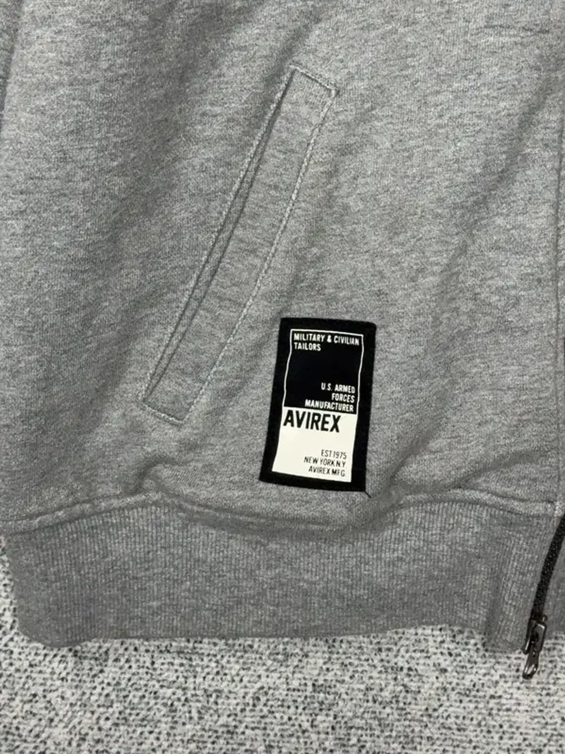 아비렉스 프린팅 로고 그레이 오버핏 트랙탑 집업 XL 상품이미지7