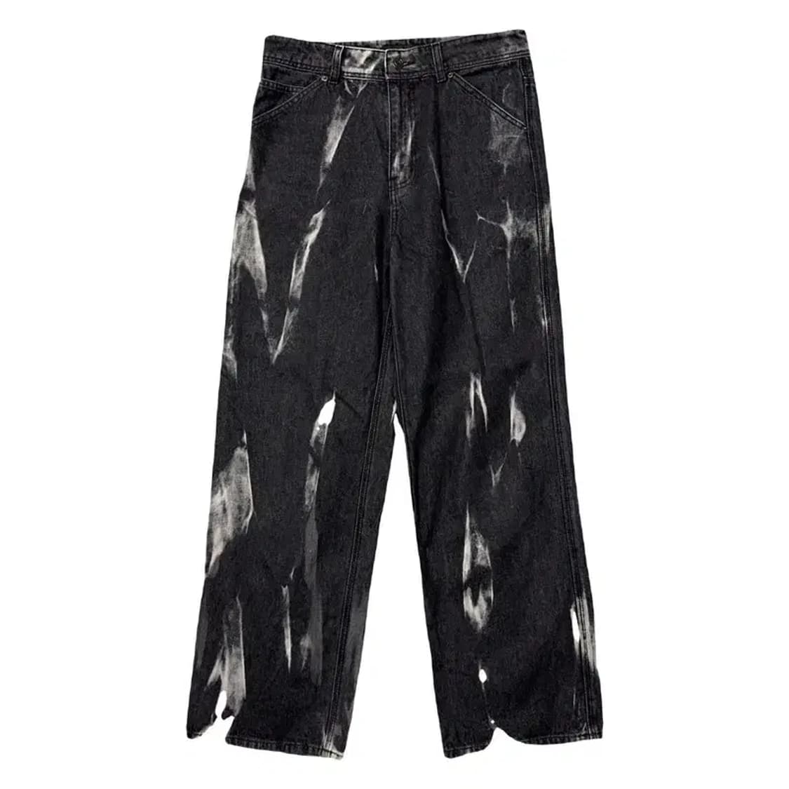 플레이버리즘 블랙 더티 페인팅 청바지 L 상품이미지1