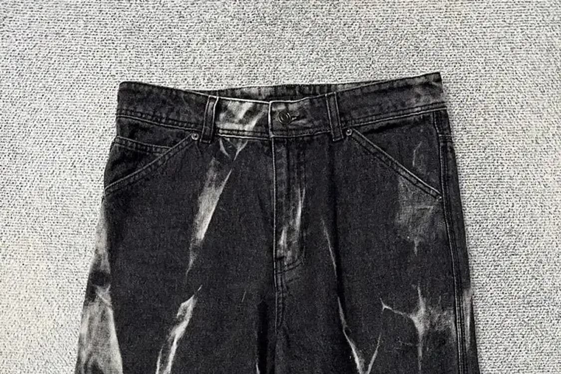 플레이버리즘 블랙 더티 페인팅 청바지 L 상품이미지3