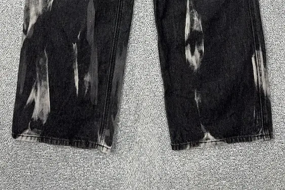 플레이버리즘 블랙 더티 페인팅 청바지 L 상품이미지5