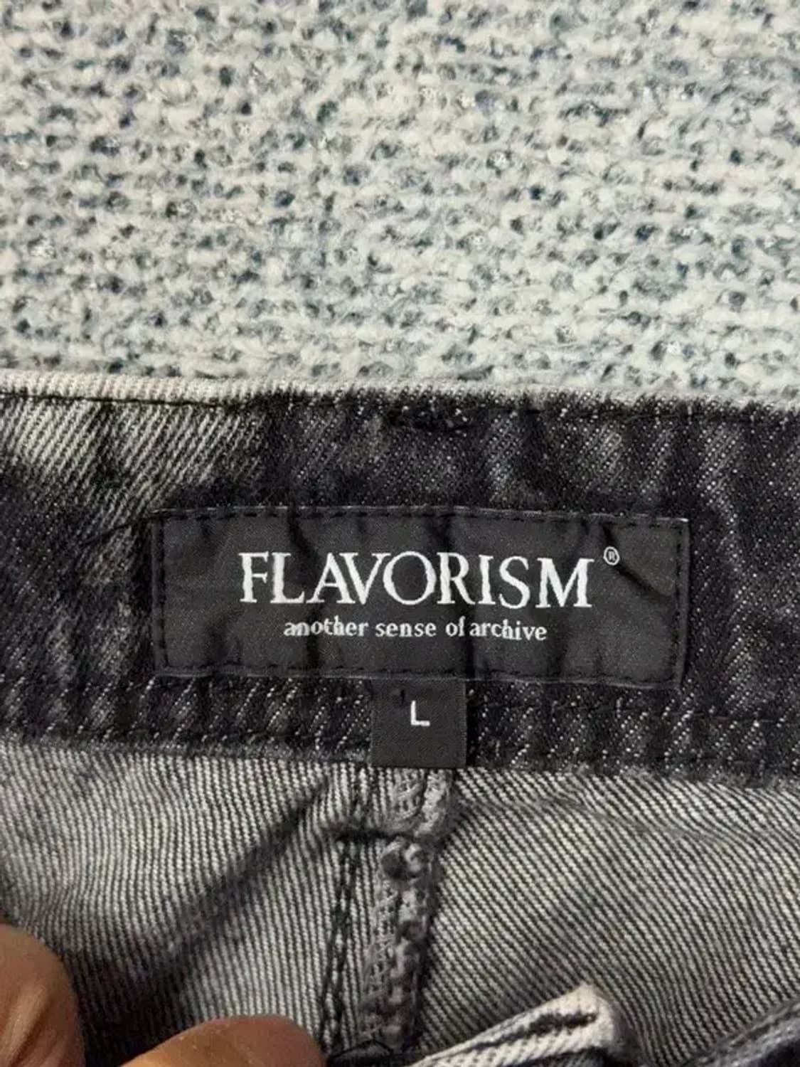 플레이버리즘 블랙 더티 페인팅 청바지 L 상품이미지6