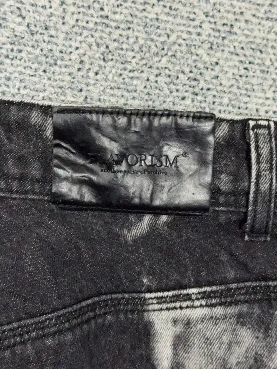 플레이버리즘 블랙 더티 페인팅 청바지 L 상품이미지7