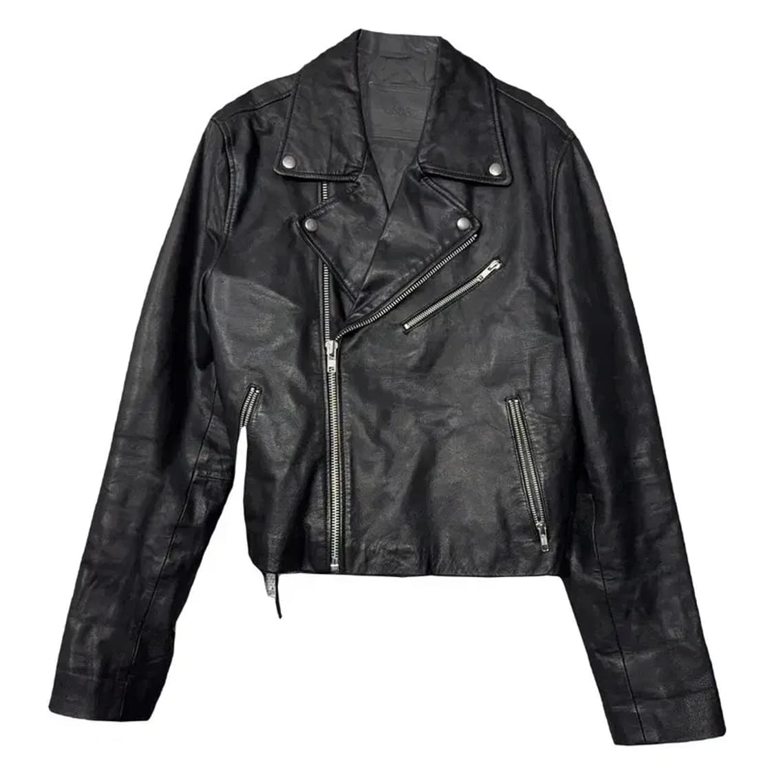 아소스 블랙 여성 리얼 레더 라이더 자켓 L 상품이미지1