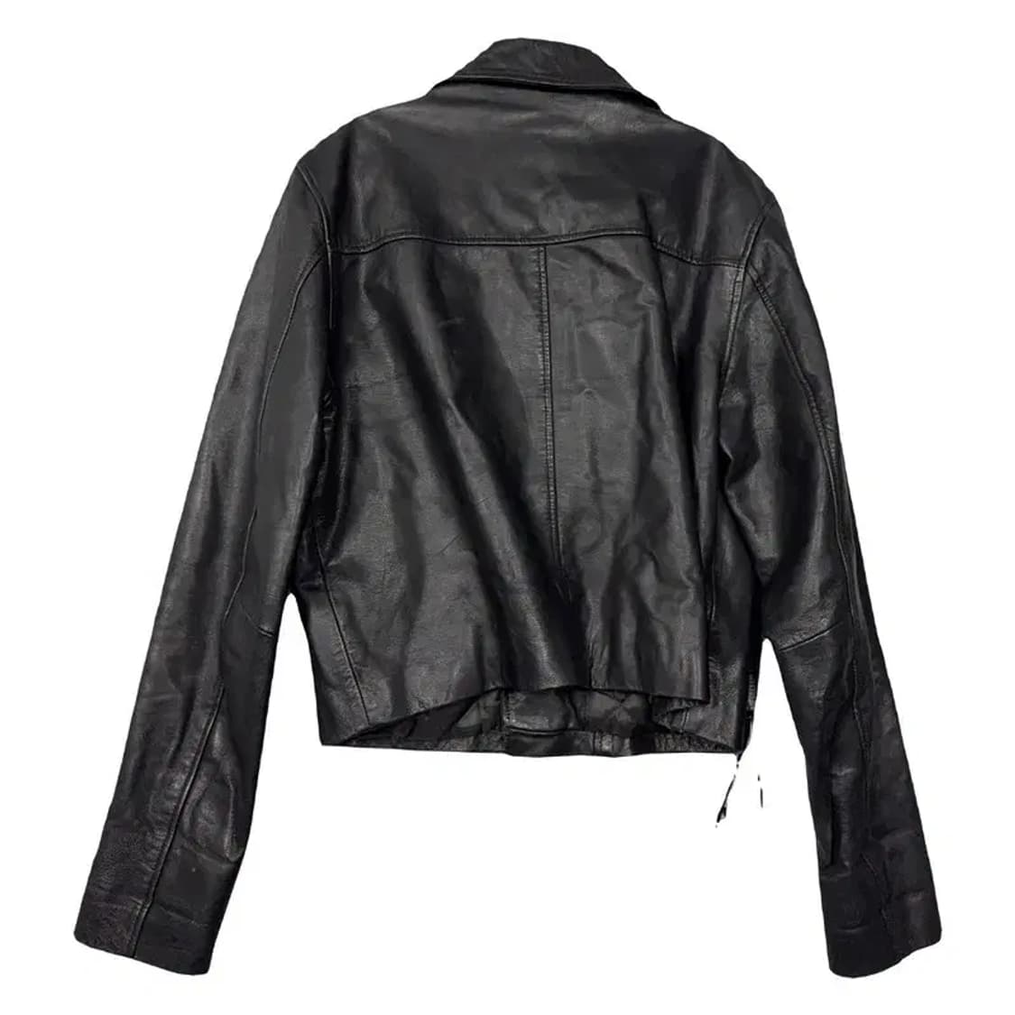 아소스 블랙 여성 리얼 레더 라이더 자켓 L 상품이미지2