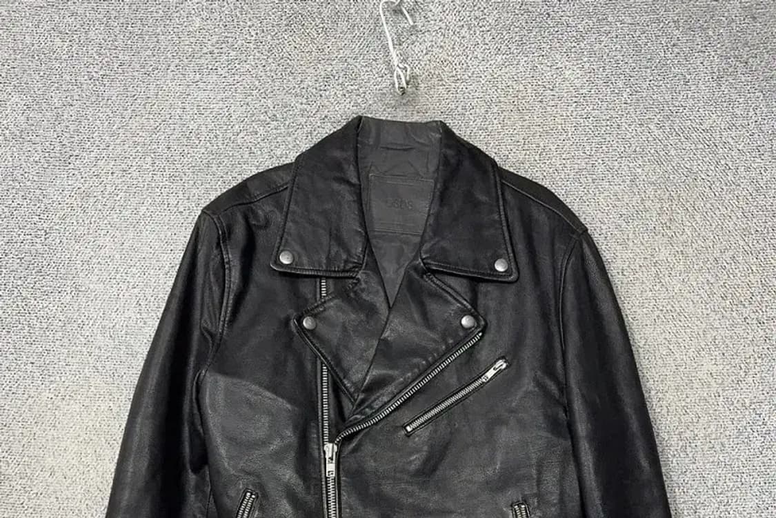 아소스 블랙 여성 리얼 레더 라이더 자켓 L 상품이미지3
