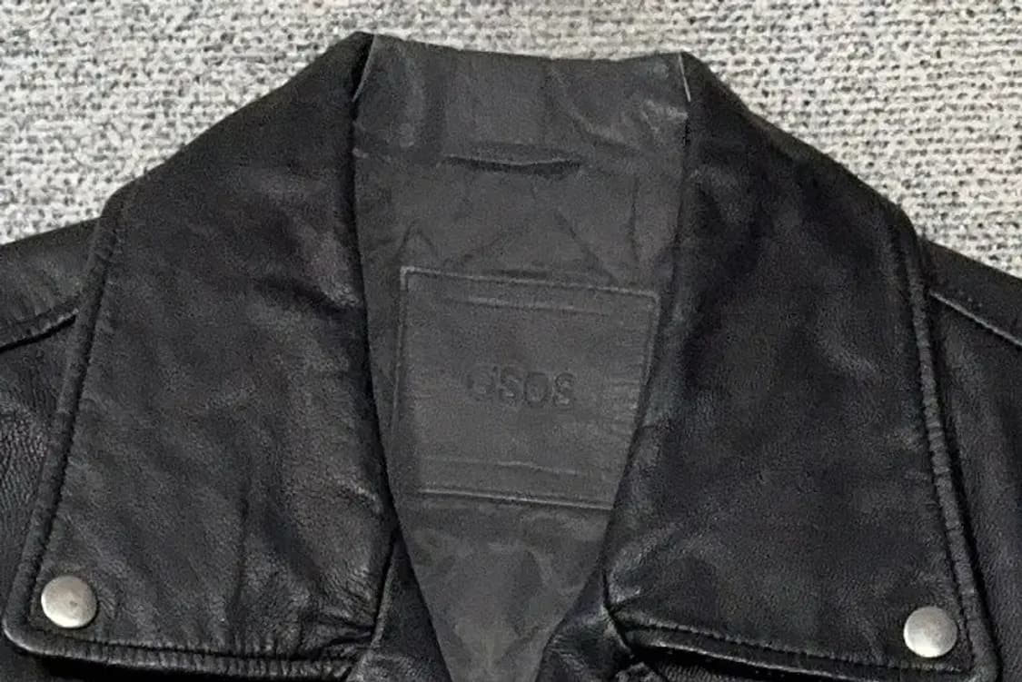 아소스 블랙 여성 리얼 레더 라이더 자켓 L 상품이미지5