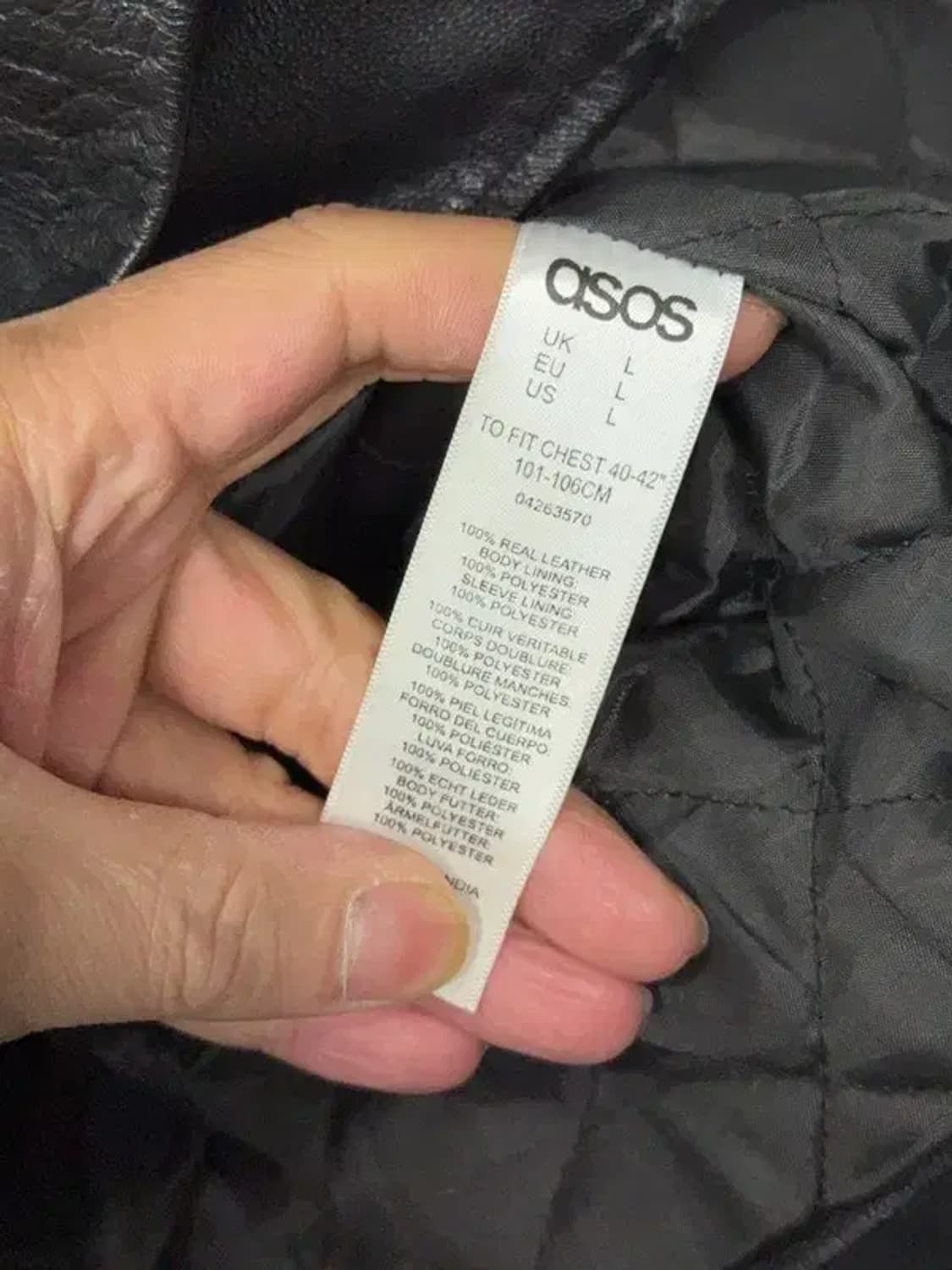 아소스 블랙 여성 리얼 레더 라이더 자켓 L 상품이미지7