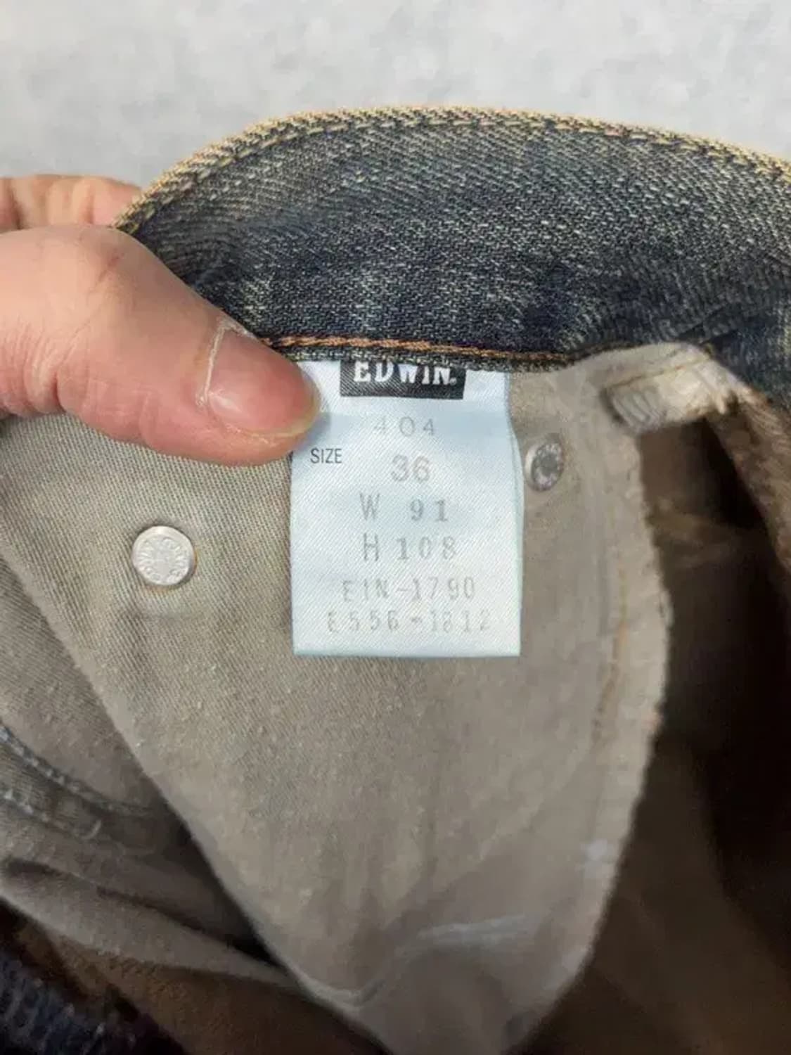 에드윈 재팬 그레이 빈티지 워싱 청바지 36 상품이미지9