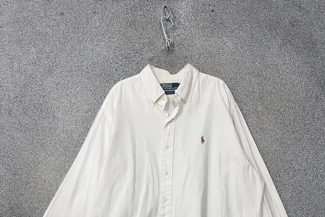 폴로 랄프로렌 오버 사이즈 화이트 셔츠 XL 상품이미지3