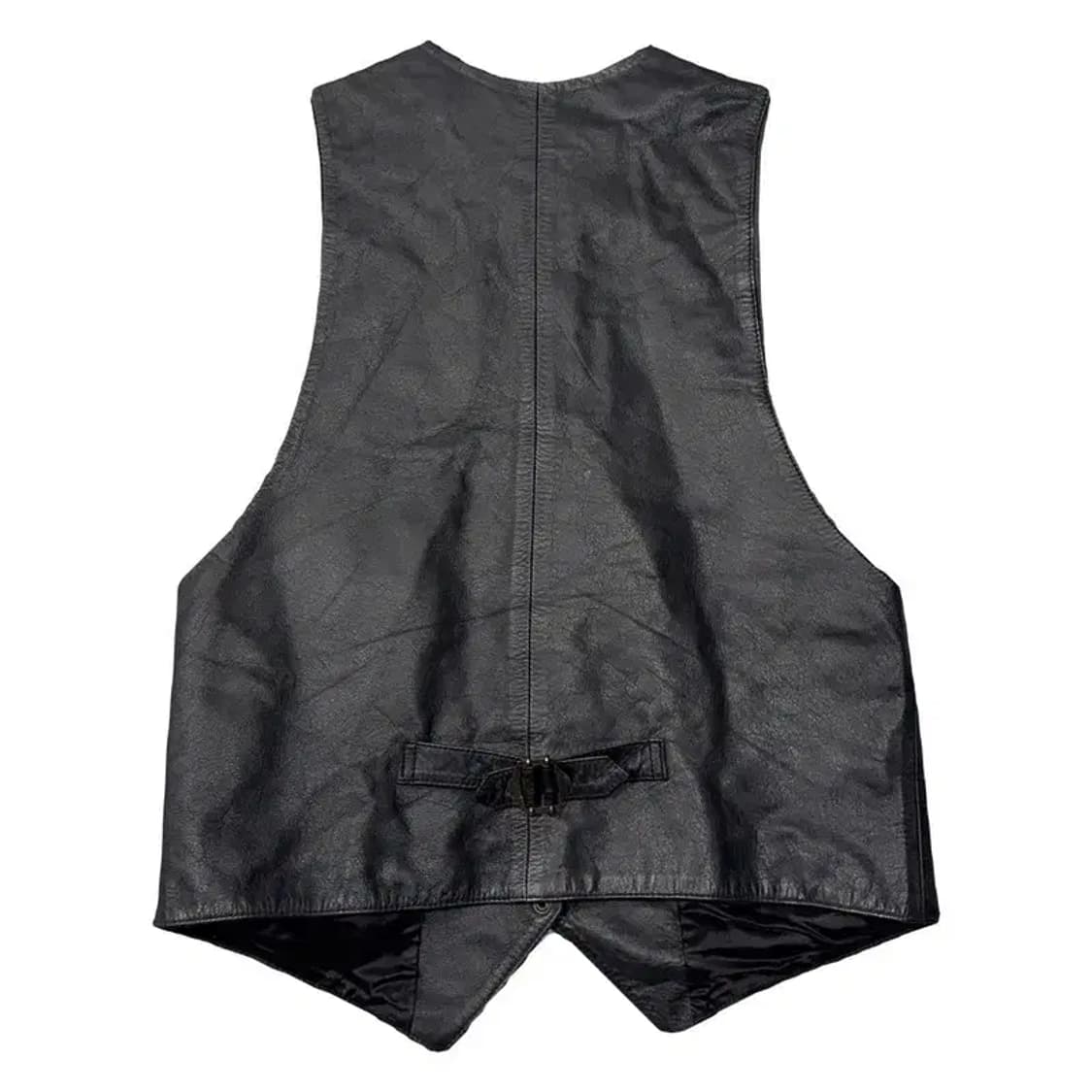 빈티지 블랙 소가죽 양장 조끼 95 상품이미지2