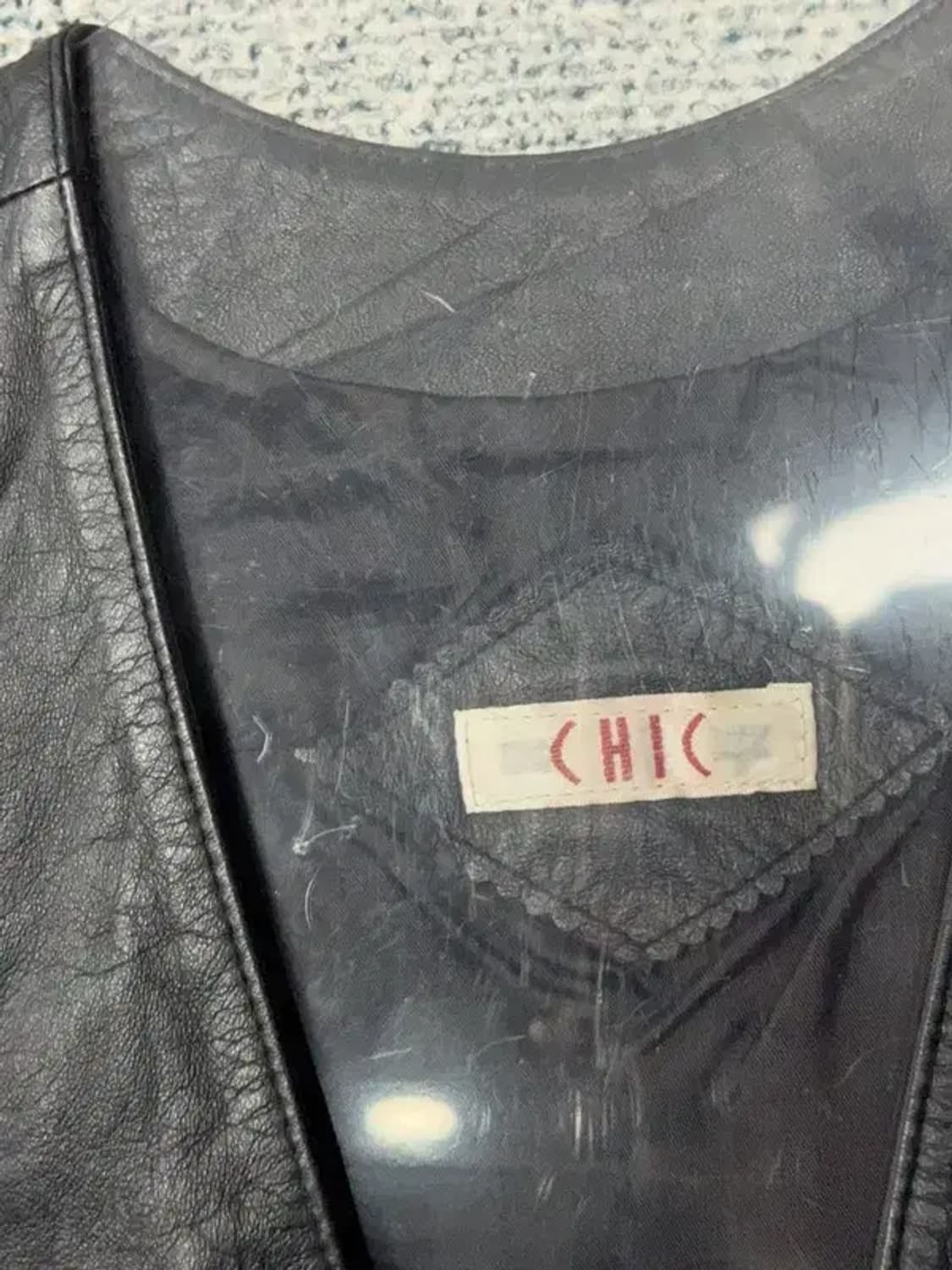 빈티지 블랙 소가죽 양장 조끼 95 상품이미지6