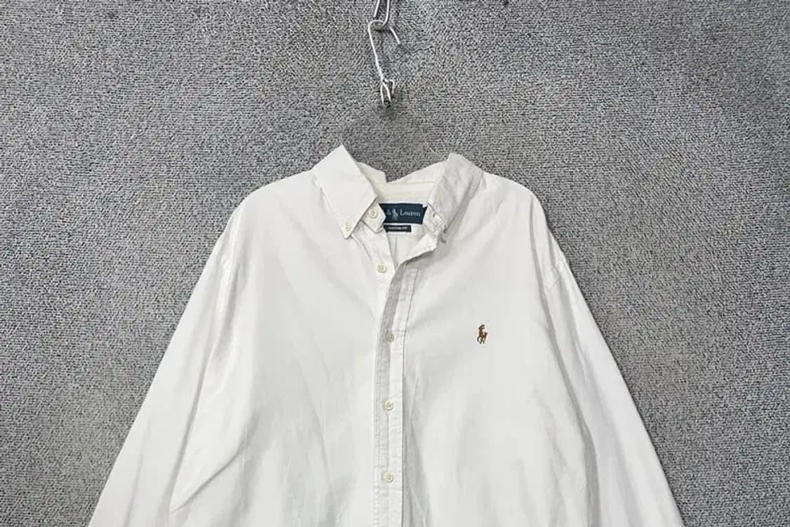폴로 클래식핏 화이트 옥스포드 셔츠 L 상품이미지3