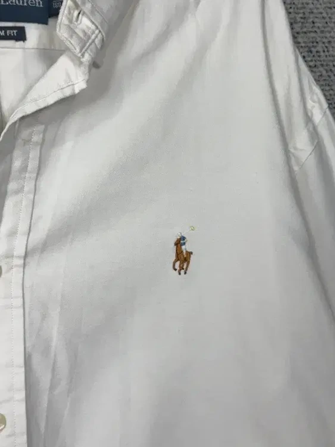 폴로 클래식핏 화이트 옥스포드 셔츠 L 상품이미지7