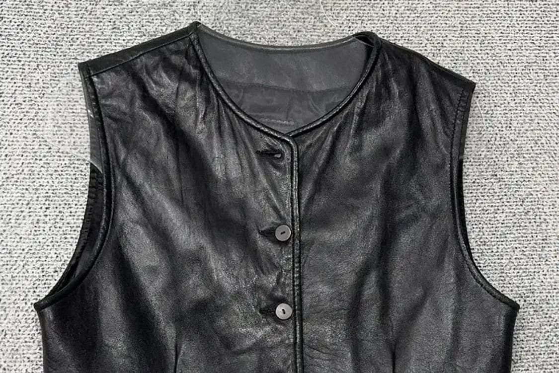 바나나리퍼블릭 블랙 레더 가디건 2 상품이미지3