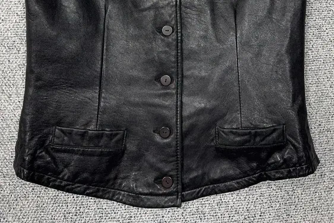 바나나리퍼블릭 블랙 레더 가디건 2 상품이미지4