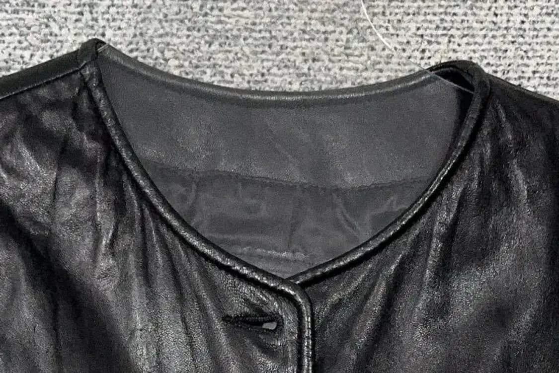 바나나리퍼블릭 블랙 레더 가디건 2 상품이미지5