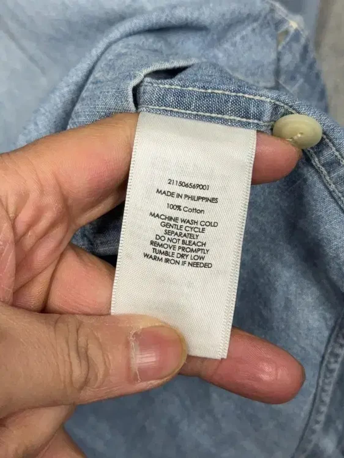 폴로 릴렉스핏 빈티지 백프린팅 워싱 데님 셔츠 S 상품이미지9