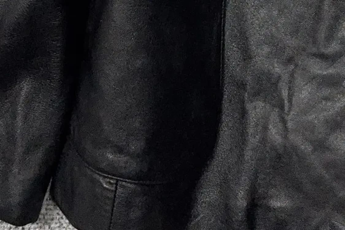 블랙 여성 빈티지 양가죽 원버튼 블레이저 77 상품이미지6