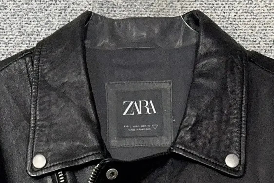 자라 블랙 양가죽 램스킨 라이더 자켓 L 상품이미지5