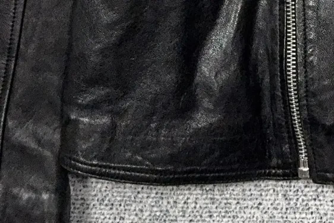 자라 블랙 양가죽 램스킨 라이더 자켓 L 상품이미지6